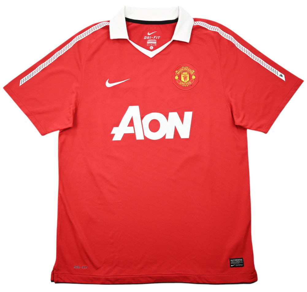 2010-11 MANCHESTER UNITED *FLETCHER* SHIRT L