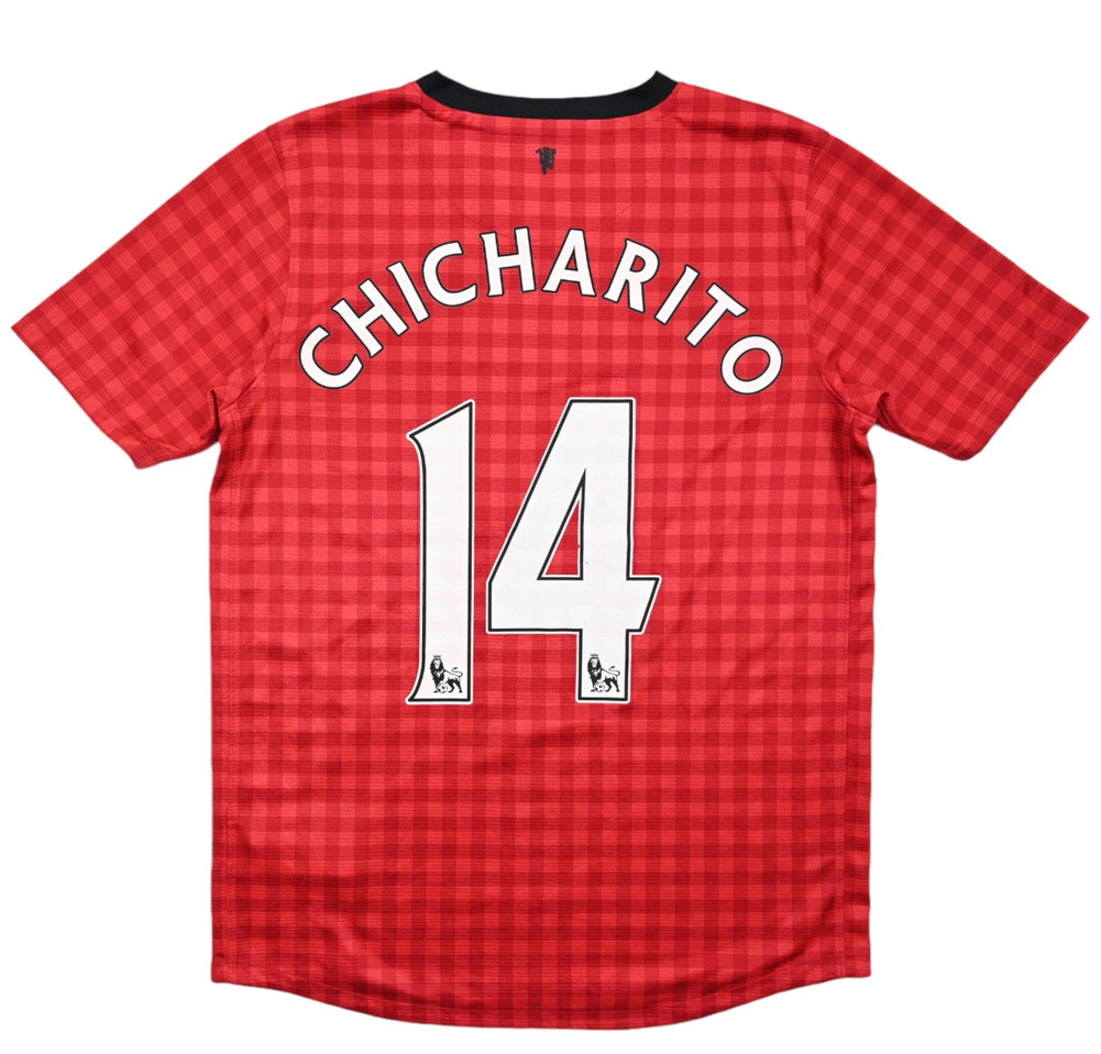 2012-13 MANCHESTER UNITED *CHICHARITO* SHIRT XL. BOYS