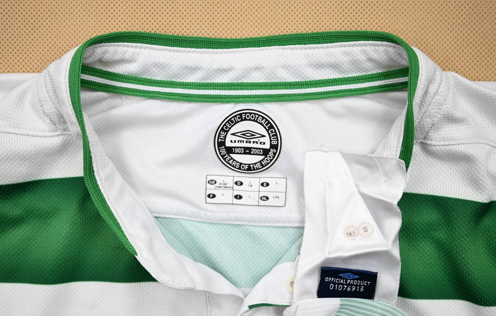 2003-04 CELTIC GLASGOW SHIRT L
