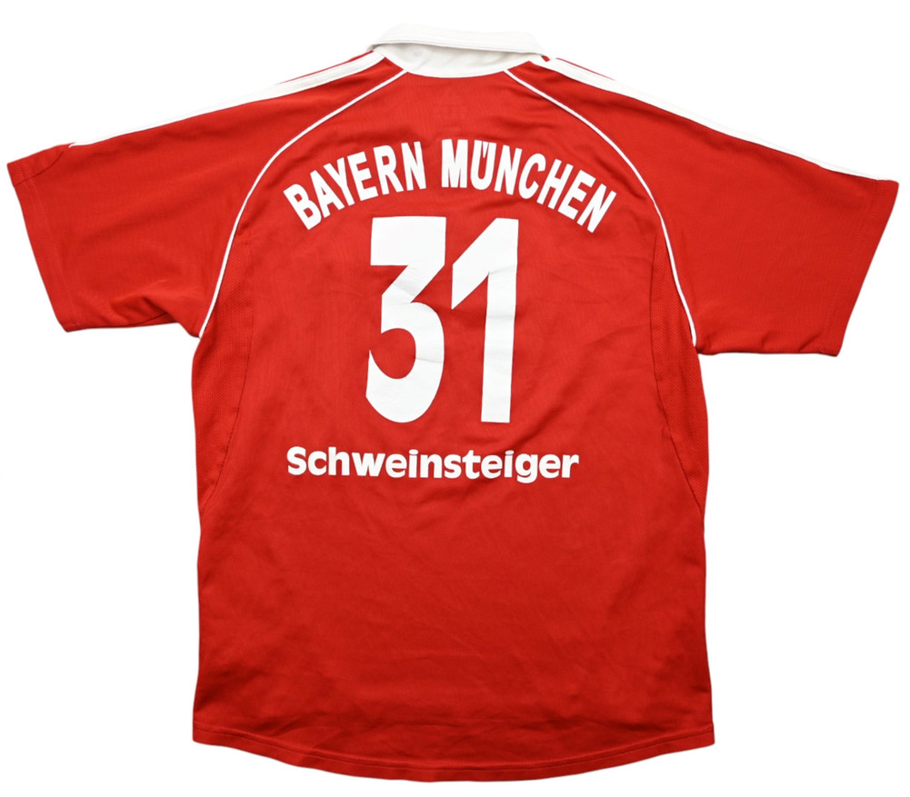 2006-07 BAYERN MUNCHEN *SCHWEINSTEIGER* SHIRT XL. BOYS/S