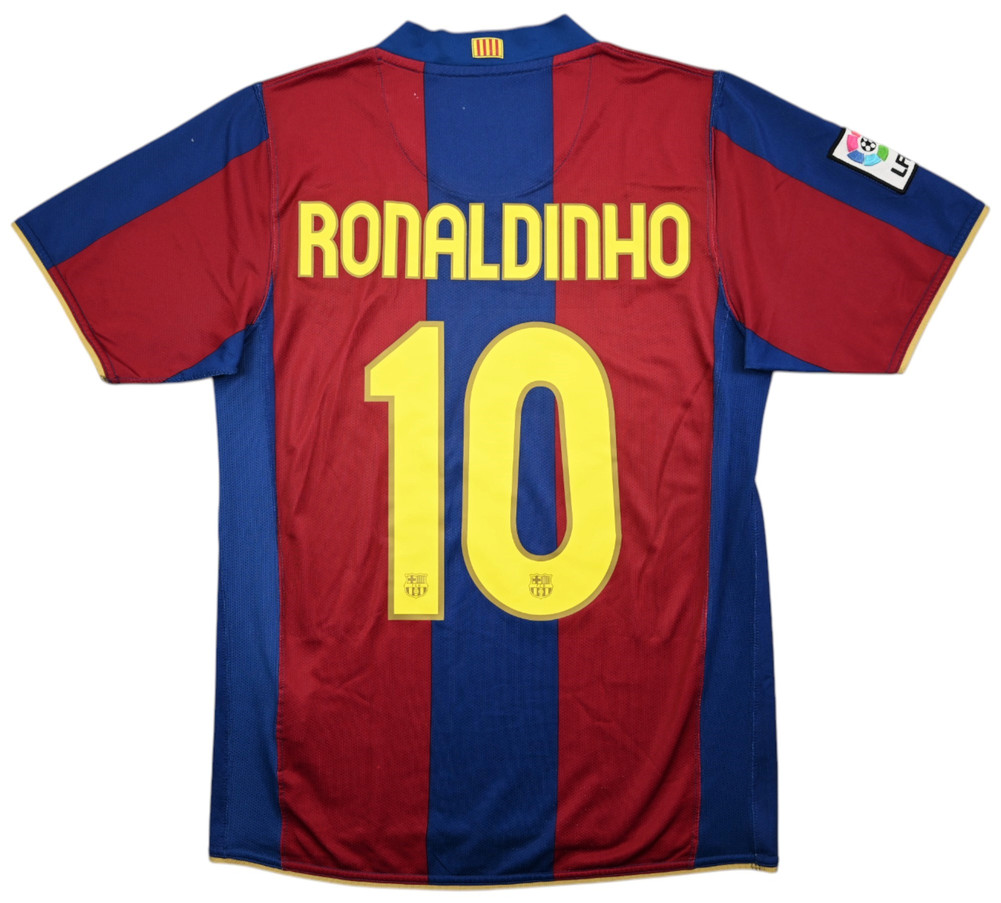 2007-08 BARCELONA *RONALDINHO* SHIRT S