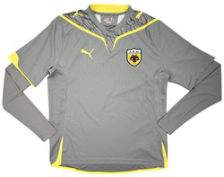 2009-10 AEK ATHENS LONGSLEEVE SHIRT L
