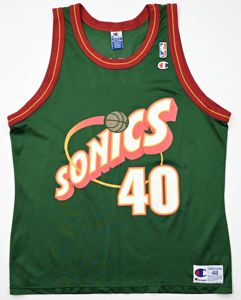 SEATTLE SUPERSONICS NBA *KEMP* SHIRT L