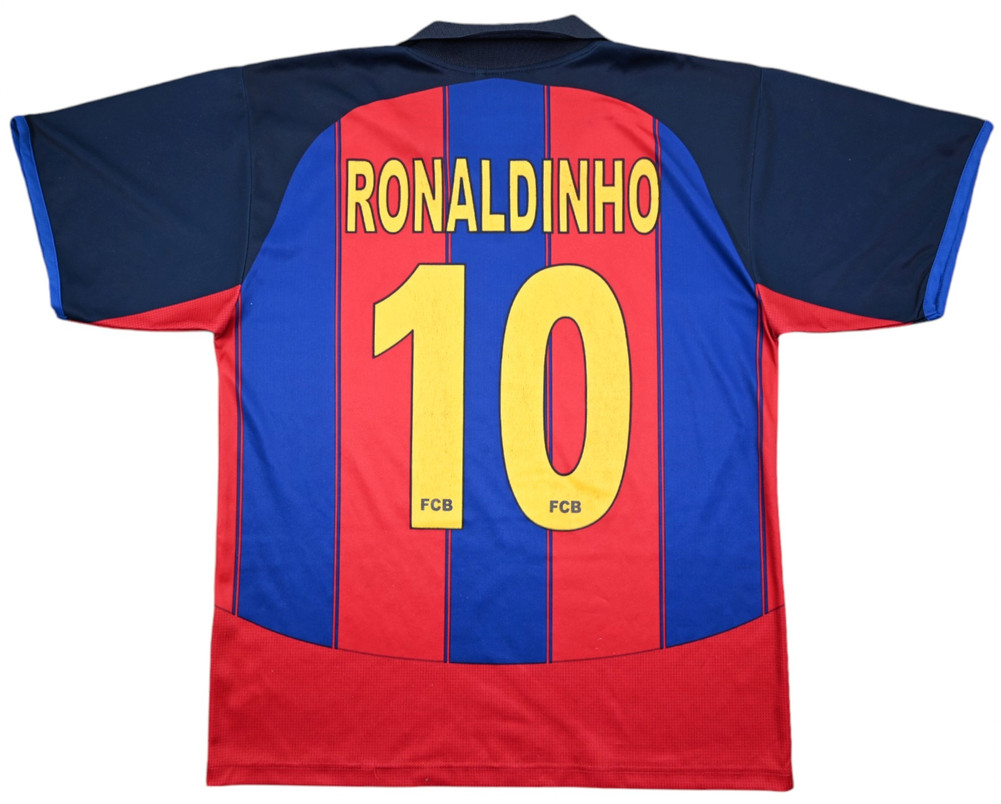 1999-00 FC BARCELONA *RONALDINHO* SHIRT S