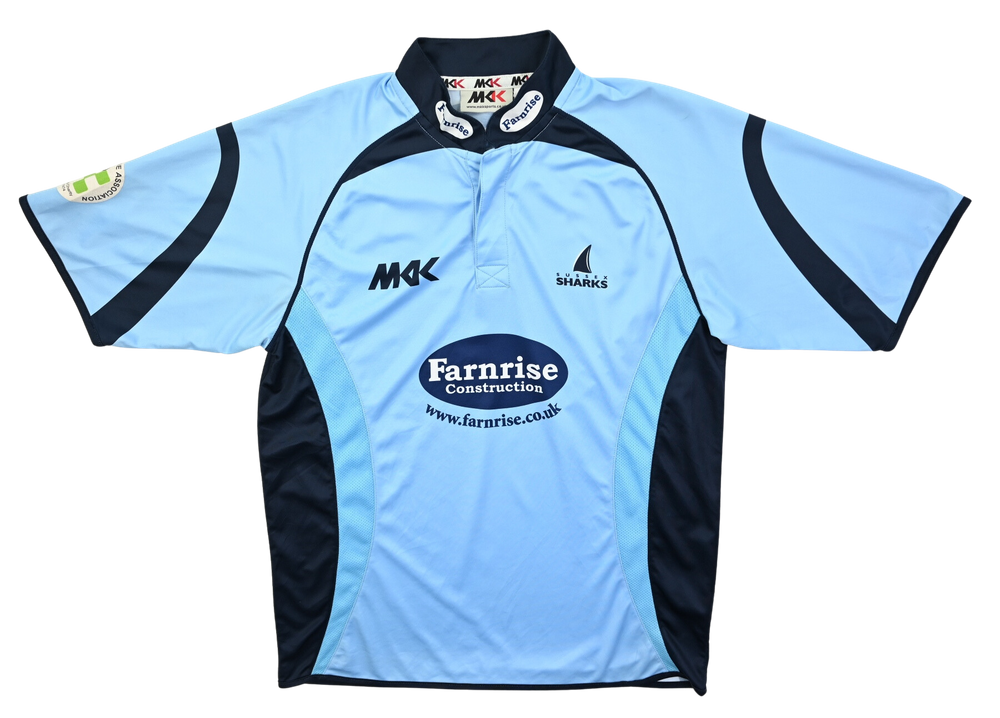 SUSSEX SHARKS CRICKET SHIRT L