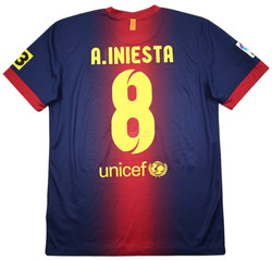 2012-13 BARCELONA *A. INIESTA* SHIRT M