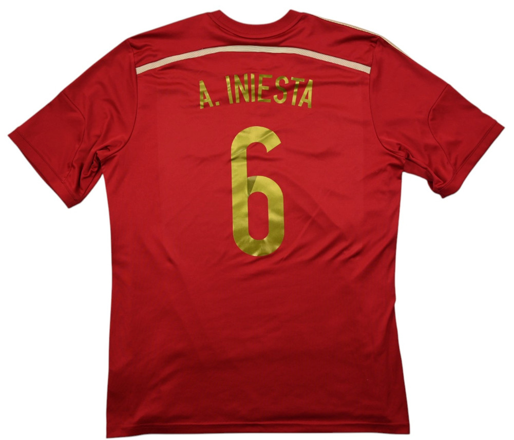 2013-15 SPAIN *A. INIESTA* SHIRT XL