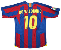 2005-06 BARCELONA *RONALDINHO* SHIRT L. BOYS