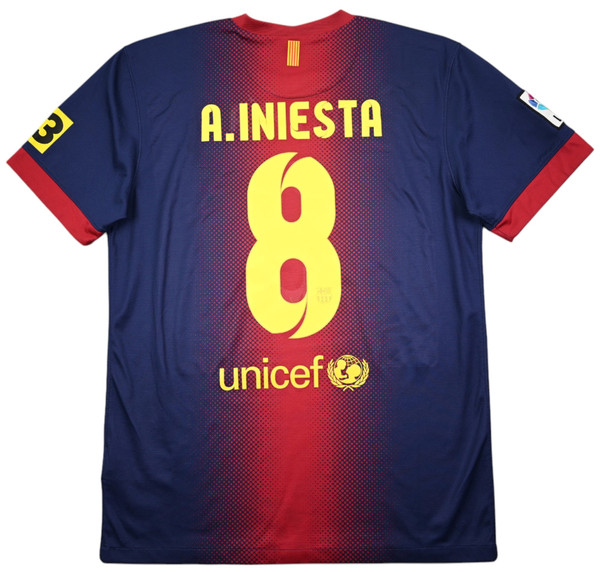 2012-13 BARCELONA *A. INIESTA* SHIRT M