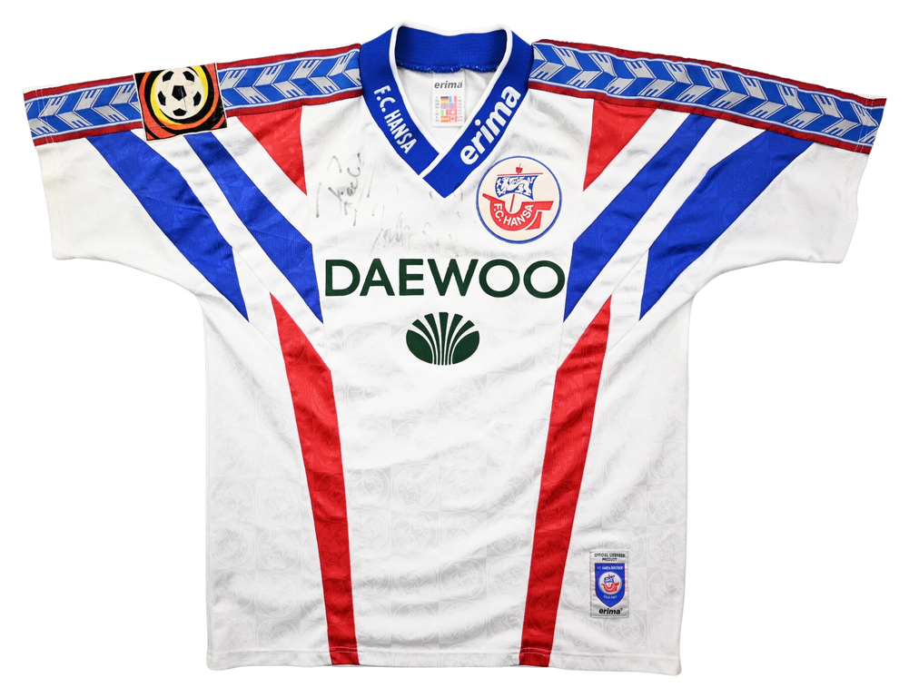 1996-97 FC HANSA ROSTOCK *AKPOBORIE* SHIRT XS