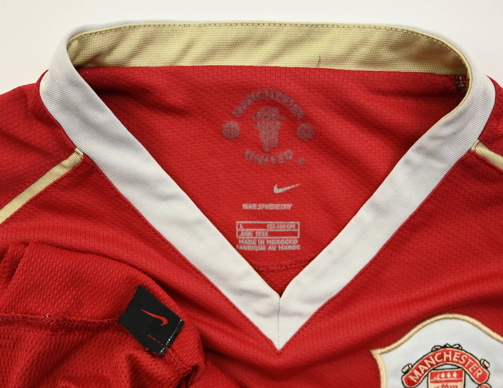 2006-07 MANCHESTER UNITED *SCHOLES* SHIRT L. BOYS