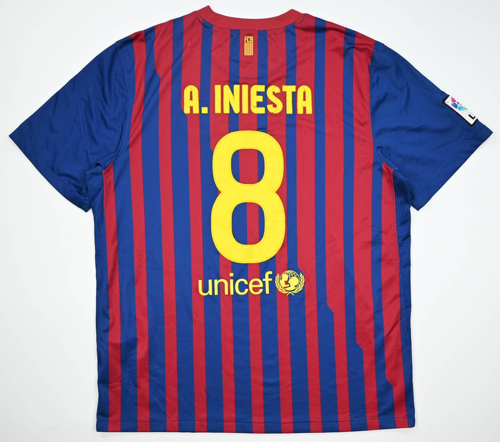 2011-12 FC BARCELONA *A. INIESTA* KOSZULKA XL