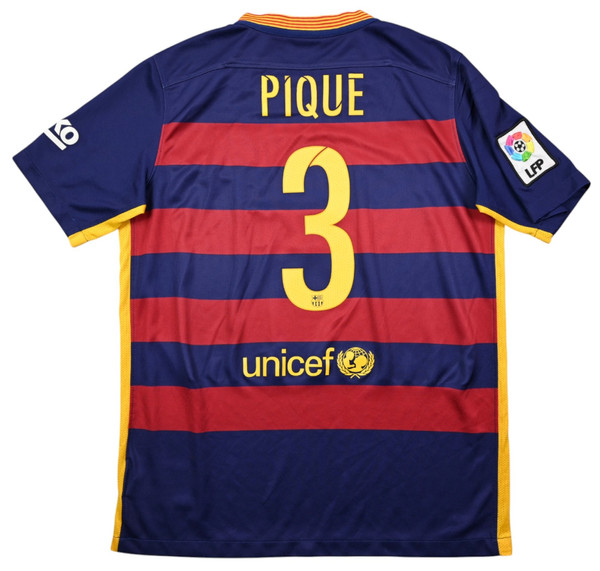 2015-16 BARCELONA *PIQUE* SHIRT XL. BOYS