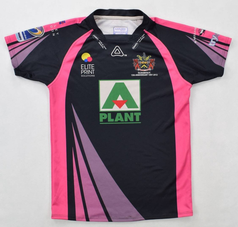 OLDHAM RLFC RUGBY AZZURRI SHIRT L