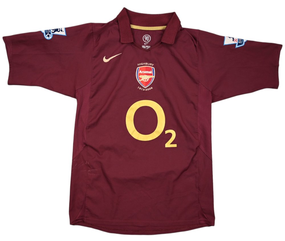 2005-06 ARSENAL LONDON *BERGKAMP* SHIRT S