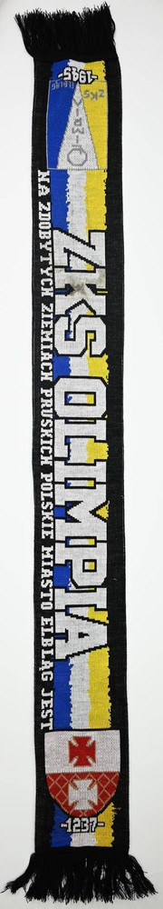 ZKS OLIMPIA NA ZDOBYTYCH ZIEMIACH PRUSKICH POLSKIE MIASTO ELBLĄG JEST SCARF