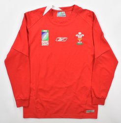 WALES RUGBY REEBOK LONGSLEEVE SHIRT L