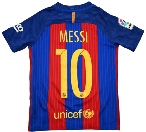2016-17 BARCELONA *MESSI* SHIRT XS. BOYS 