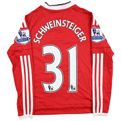 2015-16 MANCHESTER UNITED *SCHWEINSTEIGER* SHIRT S. BOYS