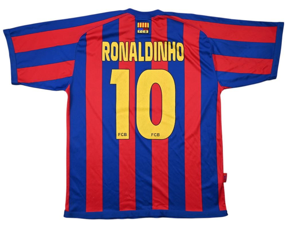 2005-06 BARCELONA *RONALDINHO* SHIRT L