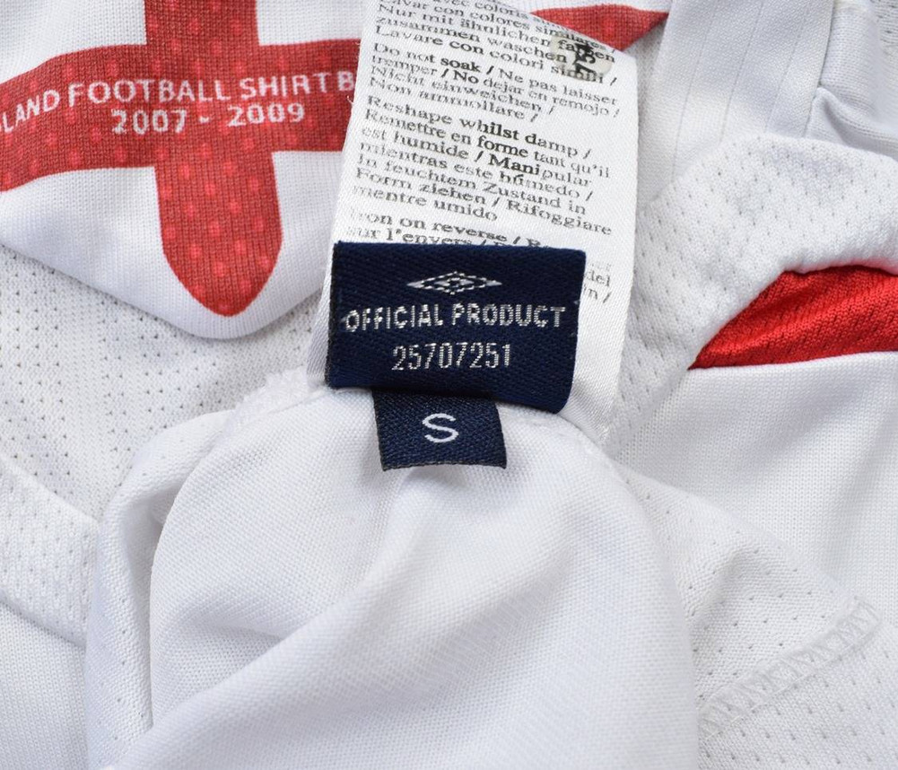 2007-09 ENGLAND SHIRT S