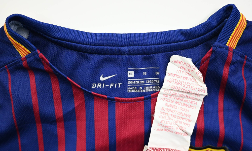 2017-18 FC BARCELONA SHIRT XL. BOYS