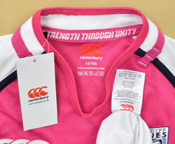 CARDIFF BLUES RUGBY CANTERBURY SHIRT 14 YRS