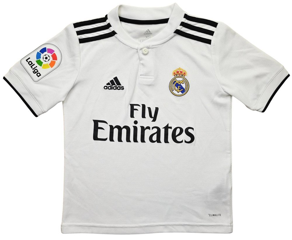 2018-19 REAL MADRID SHIRT XS. BOYS