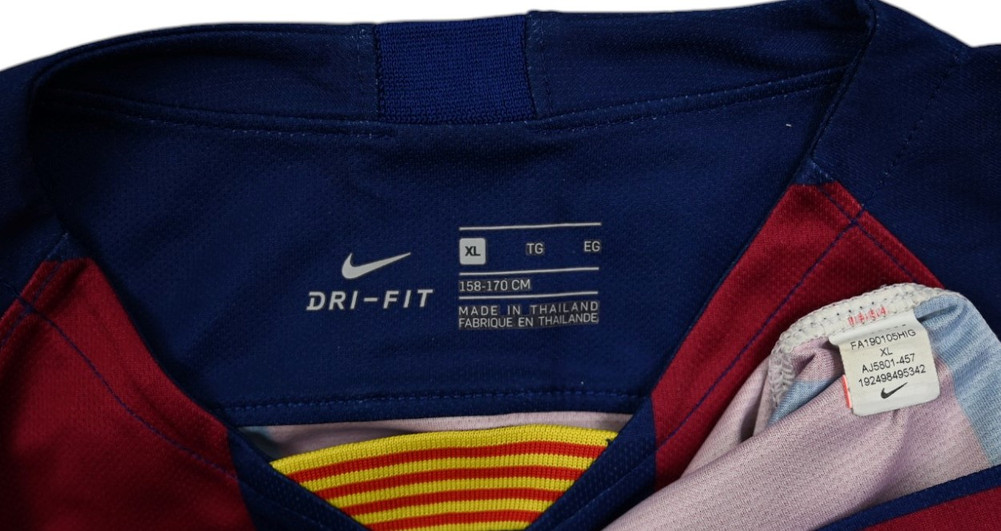 2019-20 FC BARCELONA *F. DE JONG* SHIRT XL. BOYS