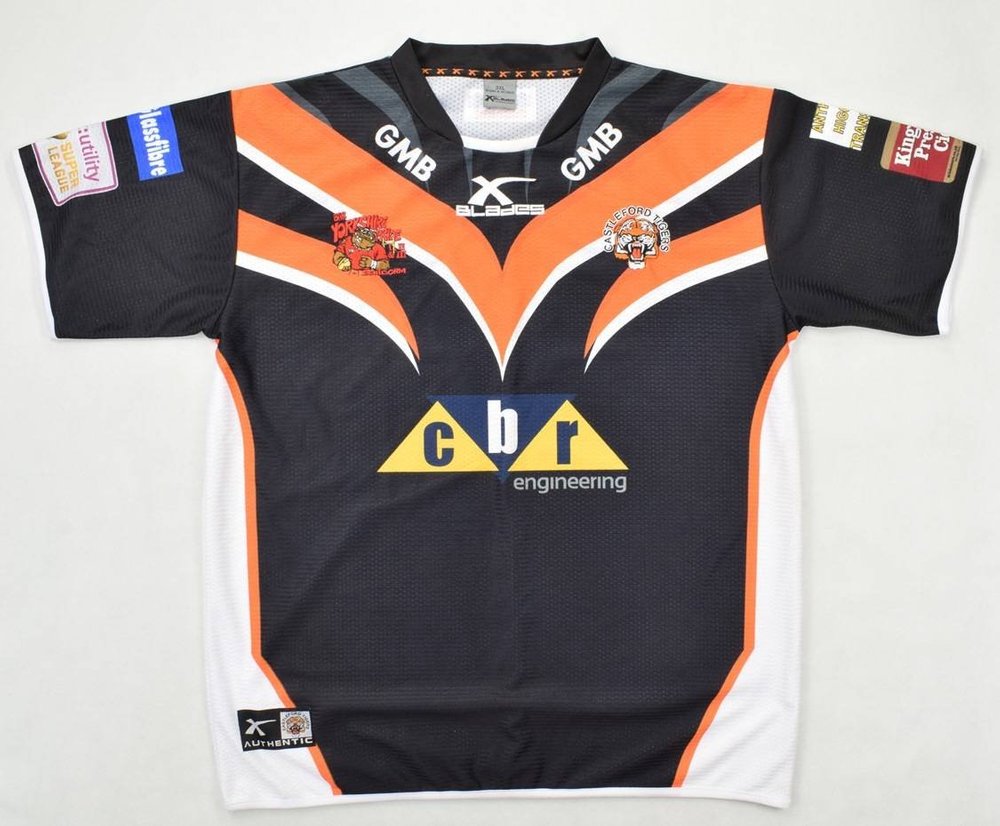 CASTLEFORD TIGERS RUGBY XBLADES SHIRT 3XL