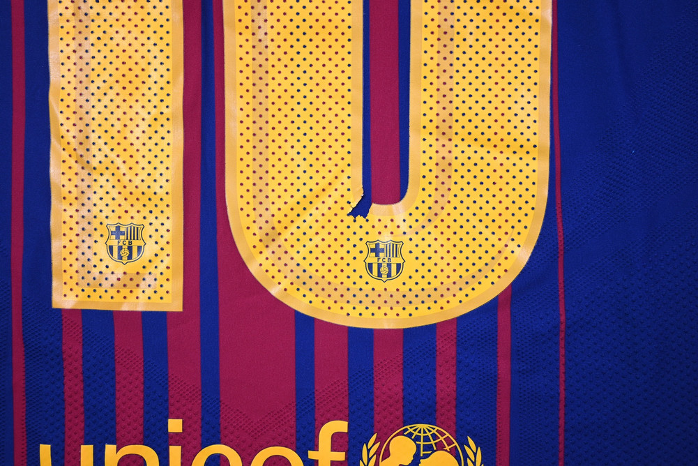 2017-18 BARCELONA *MESSI* PLAYER ISSUE SHIRT L