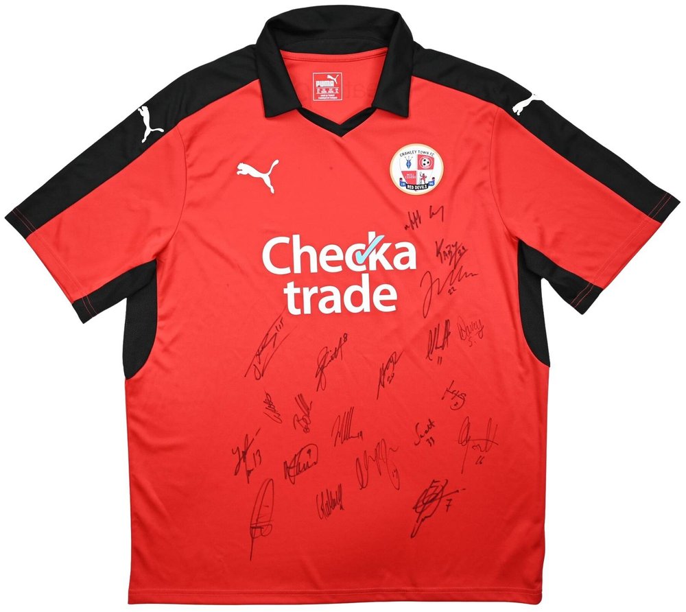 2016-17 CRAWLEY TOWN SIGNATURES SHIRT XL 