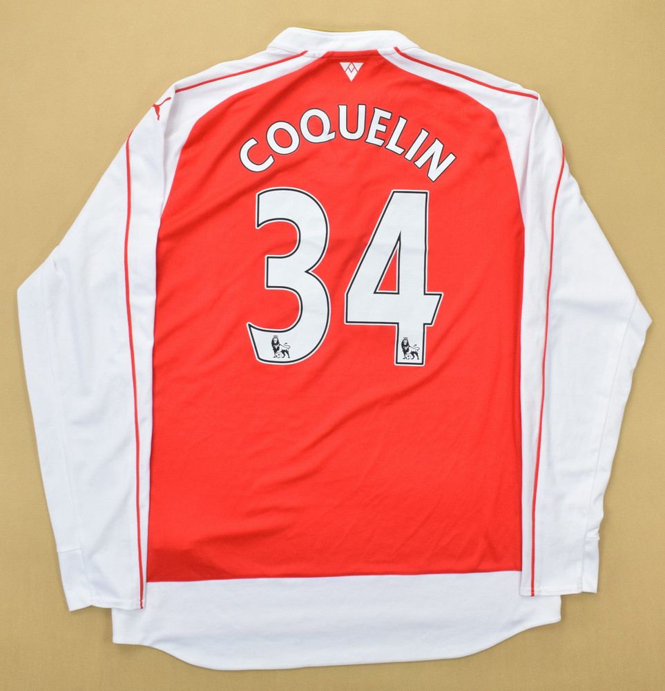 2015-16 ARSENAL LONDON *COQUELIN* SHIRT XL