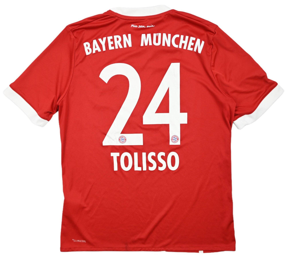 2017-18 BAYERN MUNCHEN *TOLISSO* SHIRT XL. BOYS