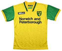 1996-97 NORWICH CITY SHIRT L. BOYS