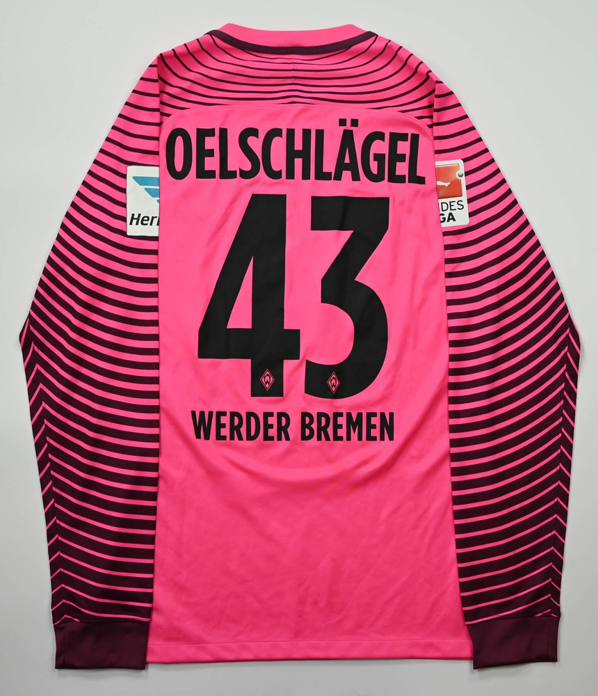 2016-17 WERDER BREMEN *OELSCHLAGEL* LONGSLEEVE KOSZULKA L