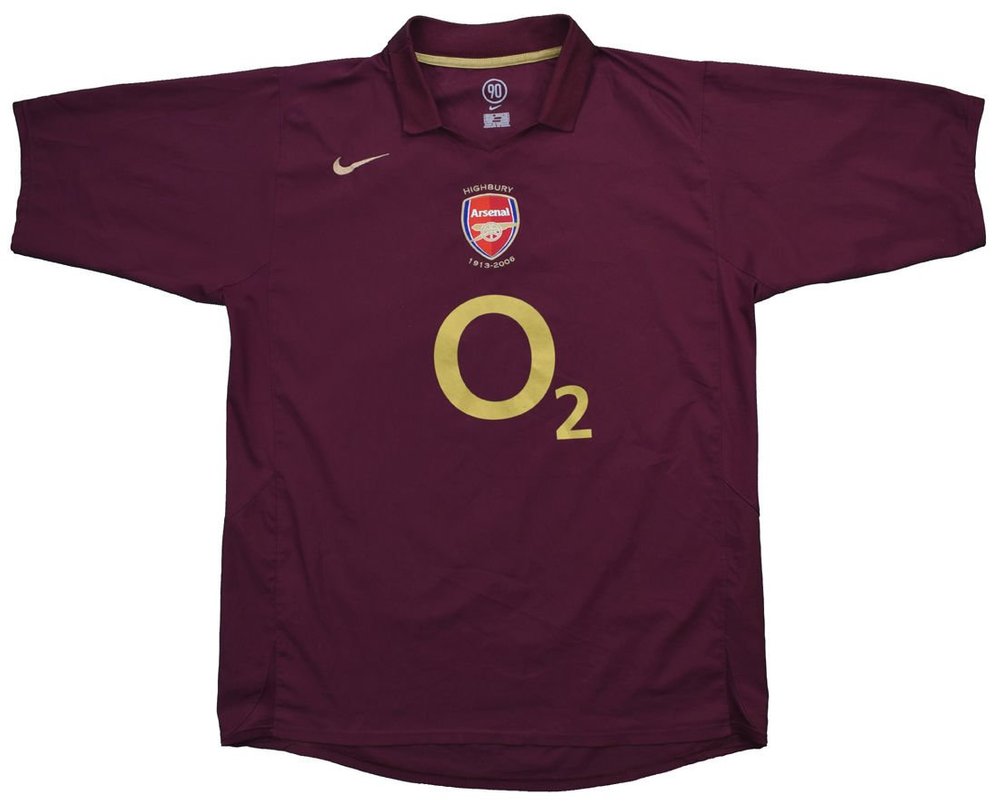 2005-06 ARSENAL LONDON SHIRT XL