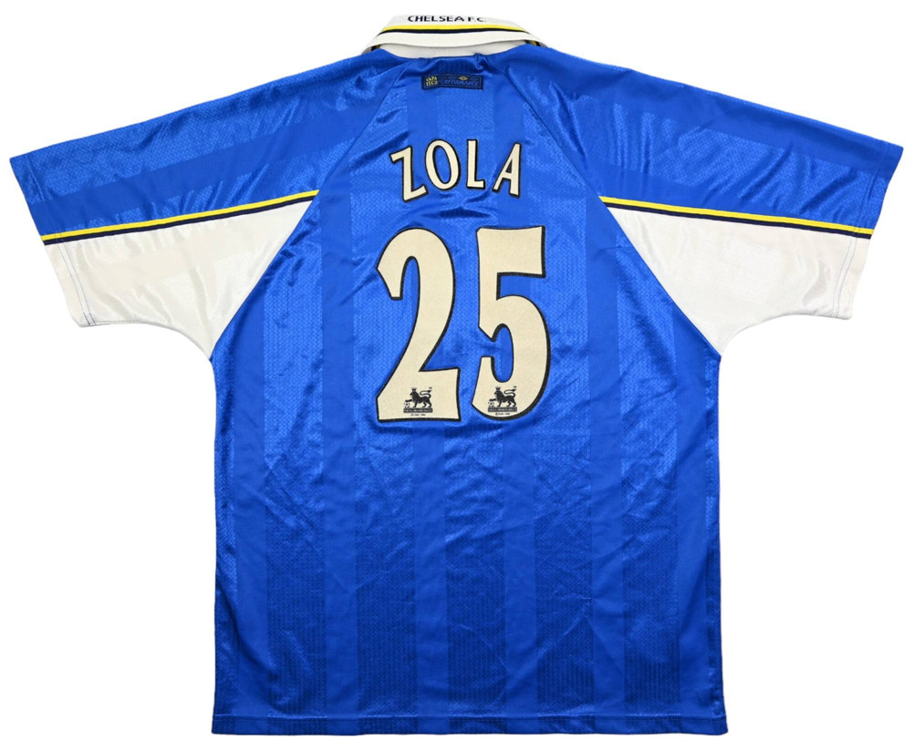 1997-99 CHELSEA LONDON *ZOLA* SHIRT XL