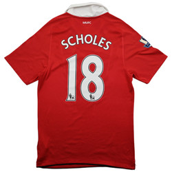 2010-11 MANCHESTER UNITED *SCHOLES* SHIRT S