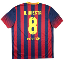 2013-14 FC BARCELONA *A. INIESTA* SHIRT XL