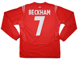 2004-06 ENGLAND *BECKHAM* LONGSLEEVE SHIRT S