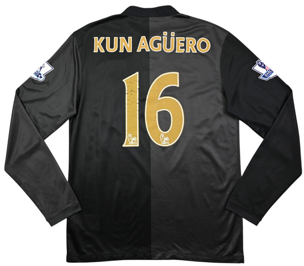 2013-14 MANCHESTER CITY *KUN AGUERO* LONGSLEEVE SHIRT M