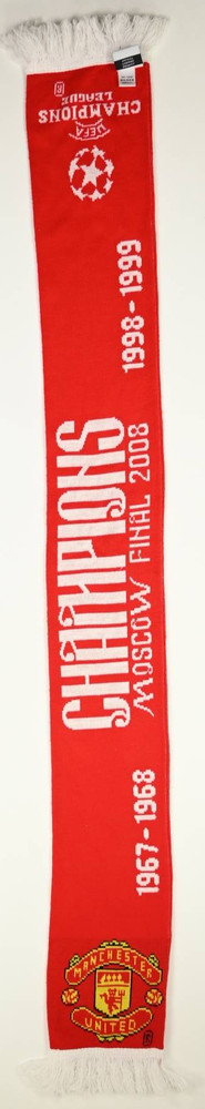 MANCHESTER UNITED CHAMPIONS MOSCOW FINAL 2008 SCARF