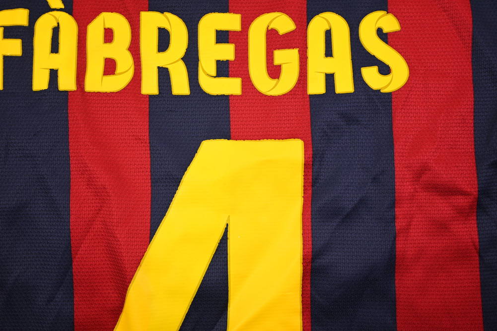 2013-14 BARCELONA *FABREGAS* SHIRT M