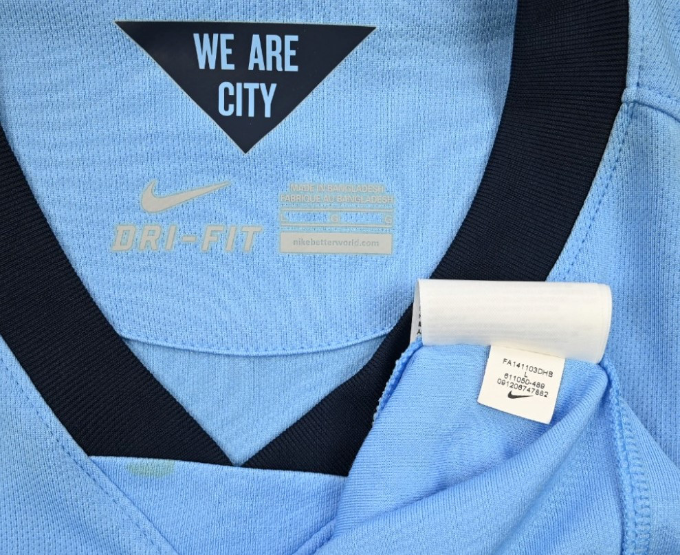 2014-15 MANCHESTER CITY *KOMPANY* SHIRT L
