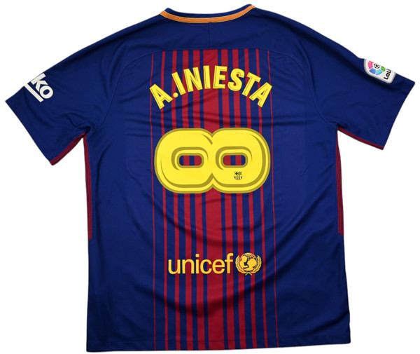 2017-18 BARCELONA *A.INIESTA* SHIRT L