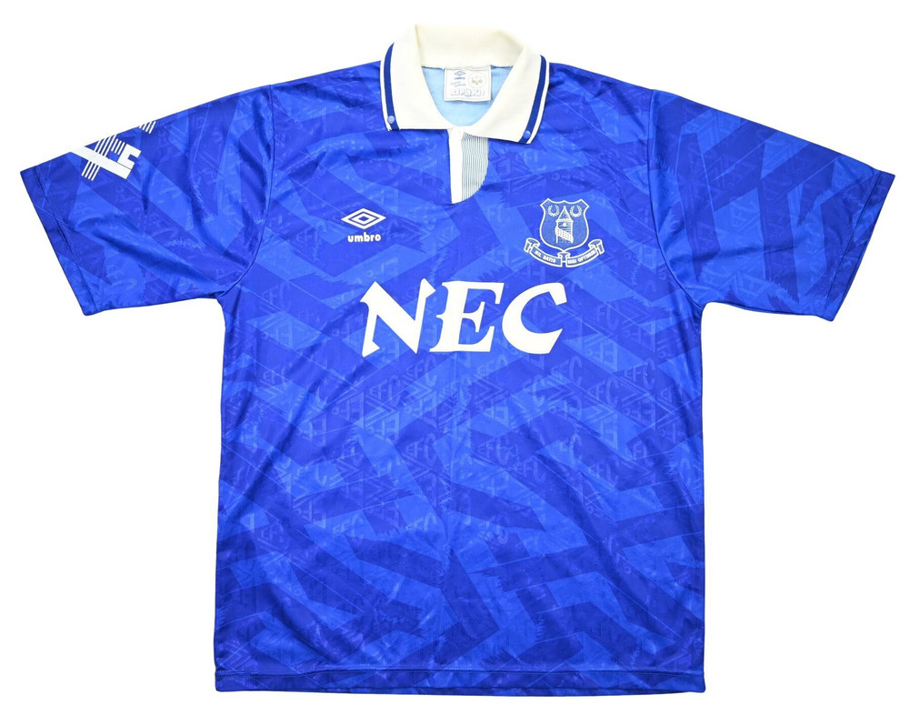 1991-93 EVERTON SHIRT L