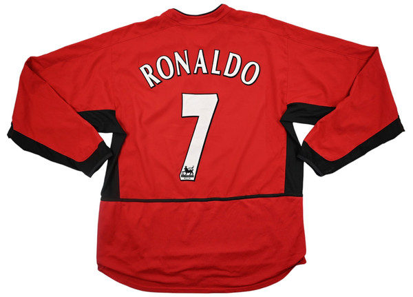 2002-04 MANCHESTER UNITED *RONALDO* LONGSLEEVE SHIRT XL