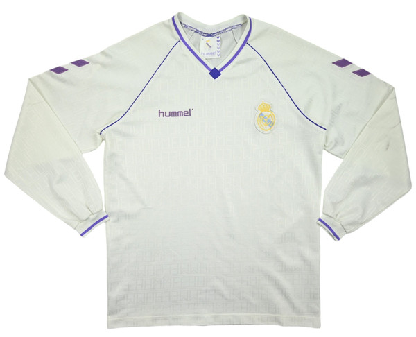1990-91 REAL MADRID HOME LONGSLEEVE XL