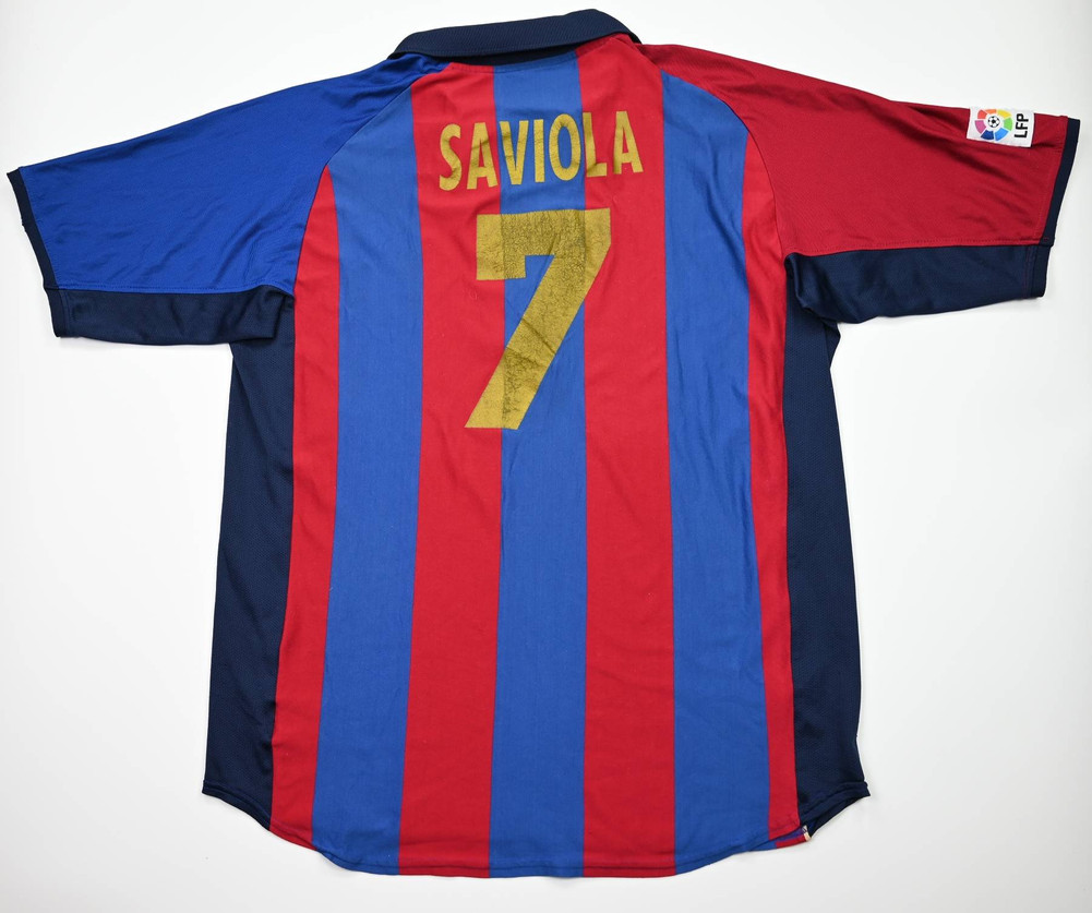 2001-02 FC BARCELONA *SAVIOLA* SHIRT XL